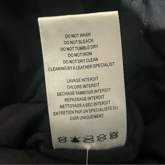 IRO Paris Han Lamb Leather Asymmetric Zip Buckle Side Wais Biker Moto Jacket - Picture 8 of 8